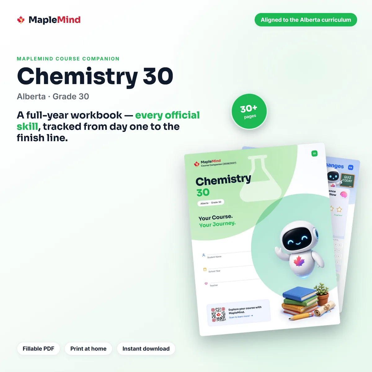 Chemistry 30 Course Companion workbook cover