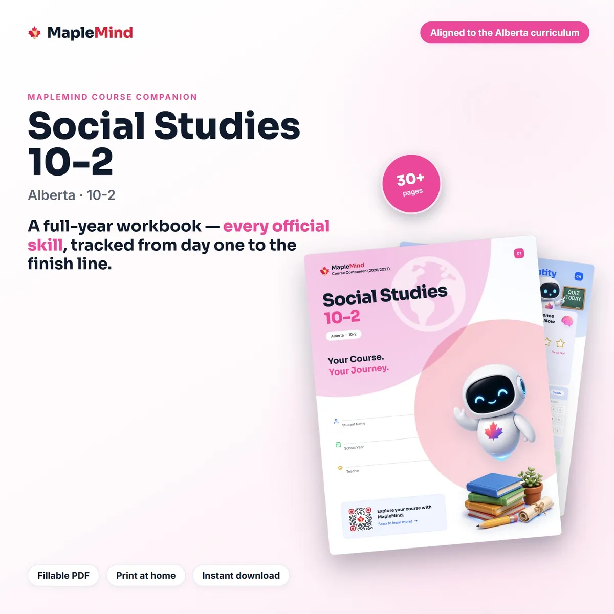 Social Studies 10-2 Course Companion workbook cover