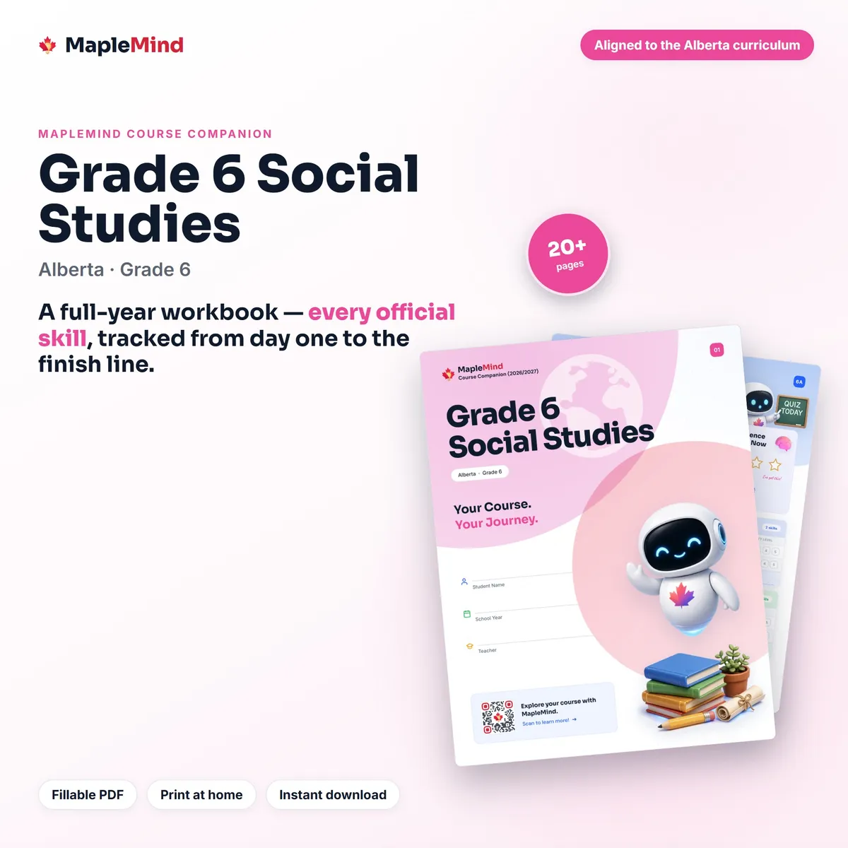 Grade 6 Social Studies Course Companion workbook cover