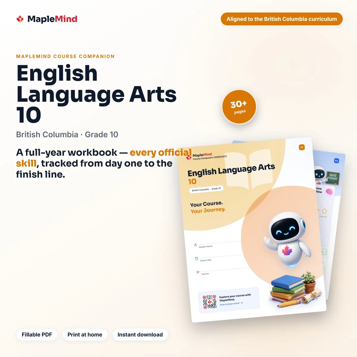 English Language Arts 10 Course Companion workbook cover