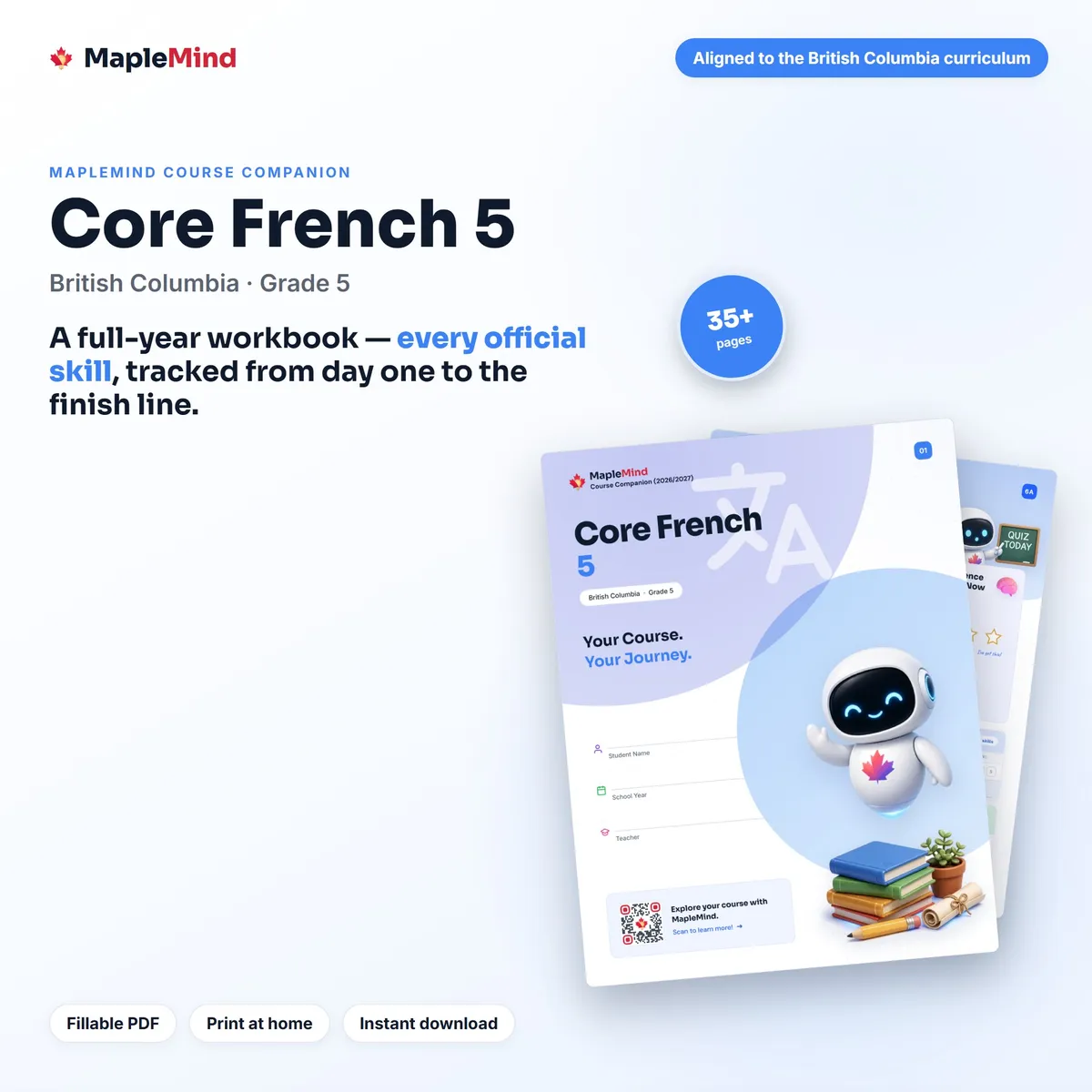 Core French 5 Course Companion workbook cover