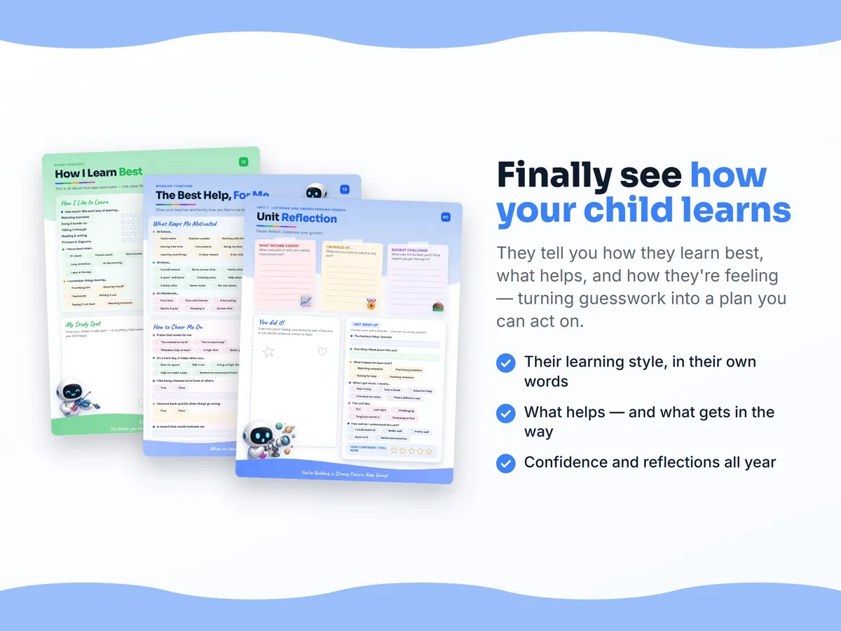How I learn best — study habits and student reflection pages in the Core French 5 workbook