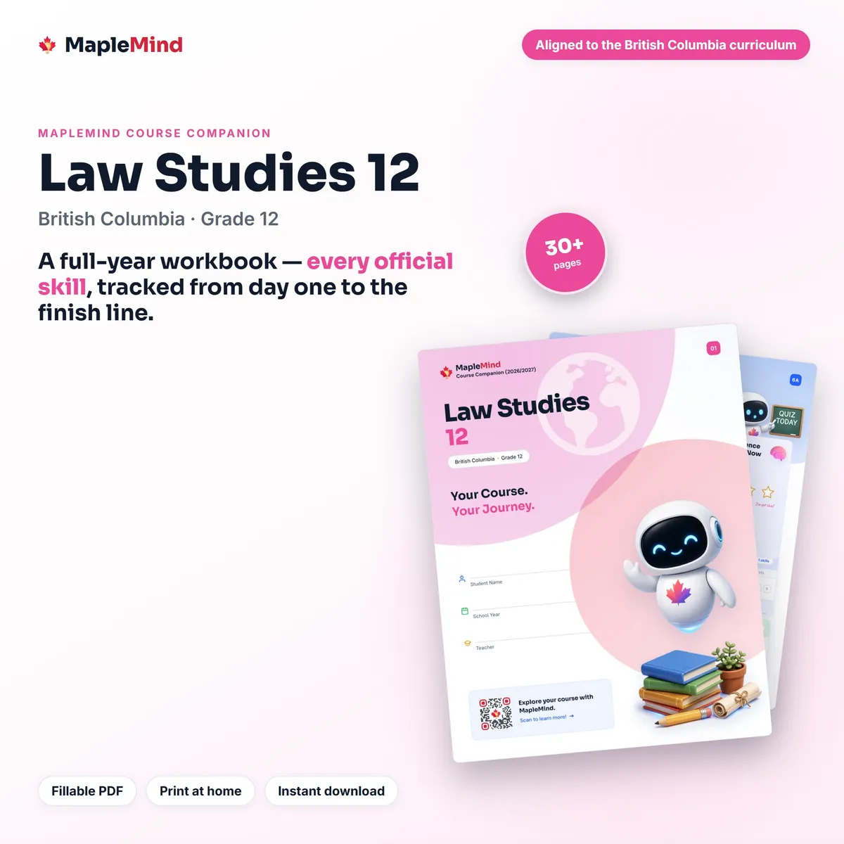 Law Studies 12 Course Companion workbook cover