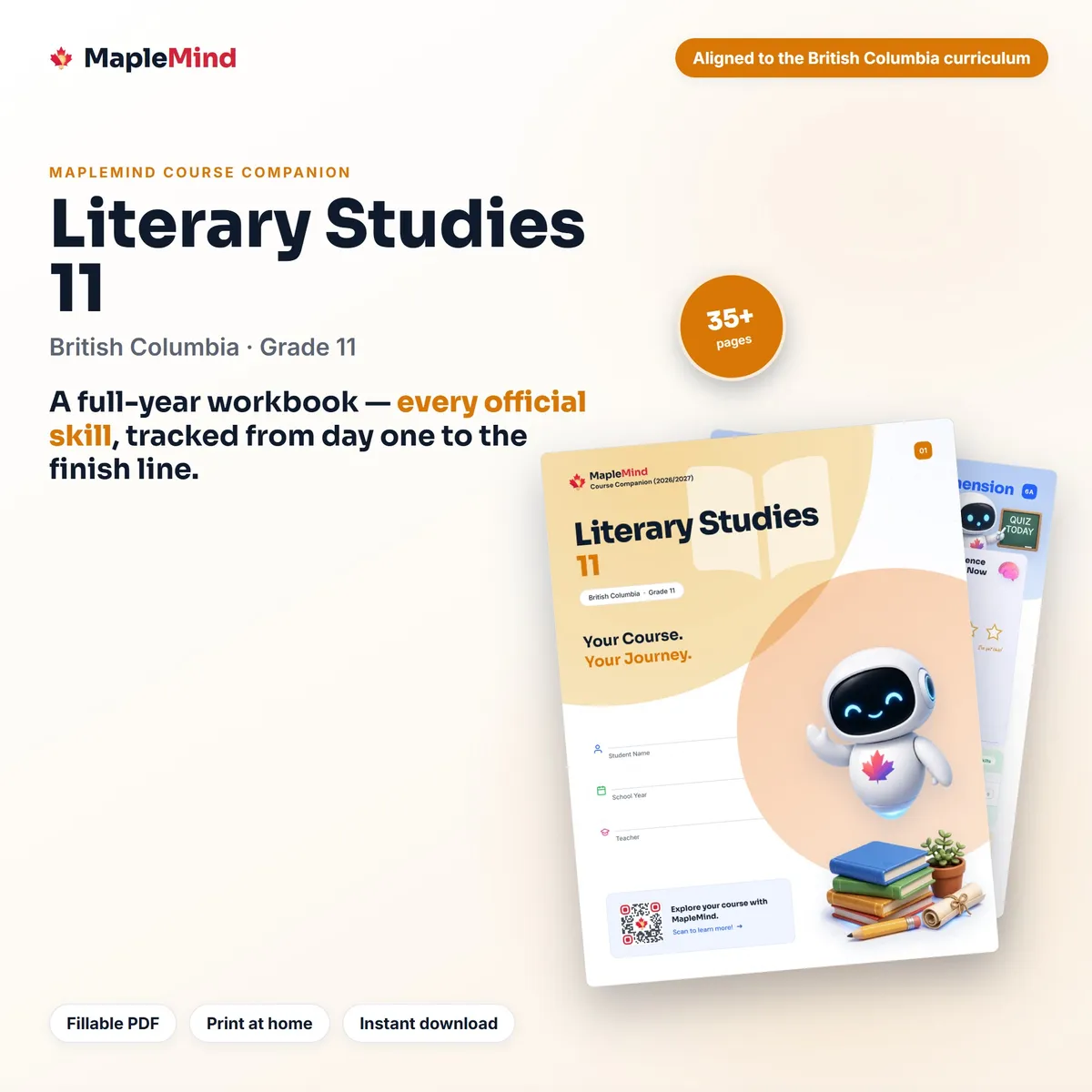Literary Studies 11 Course Companion workbook cover