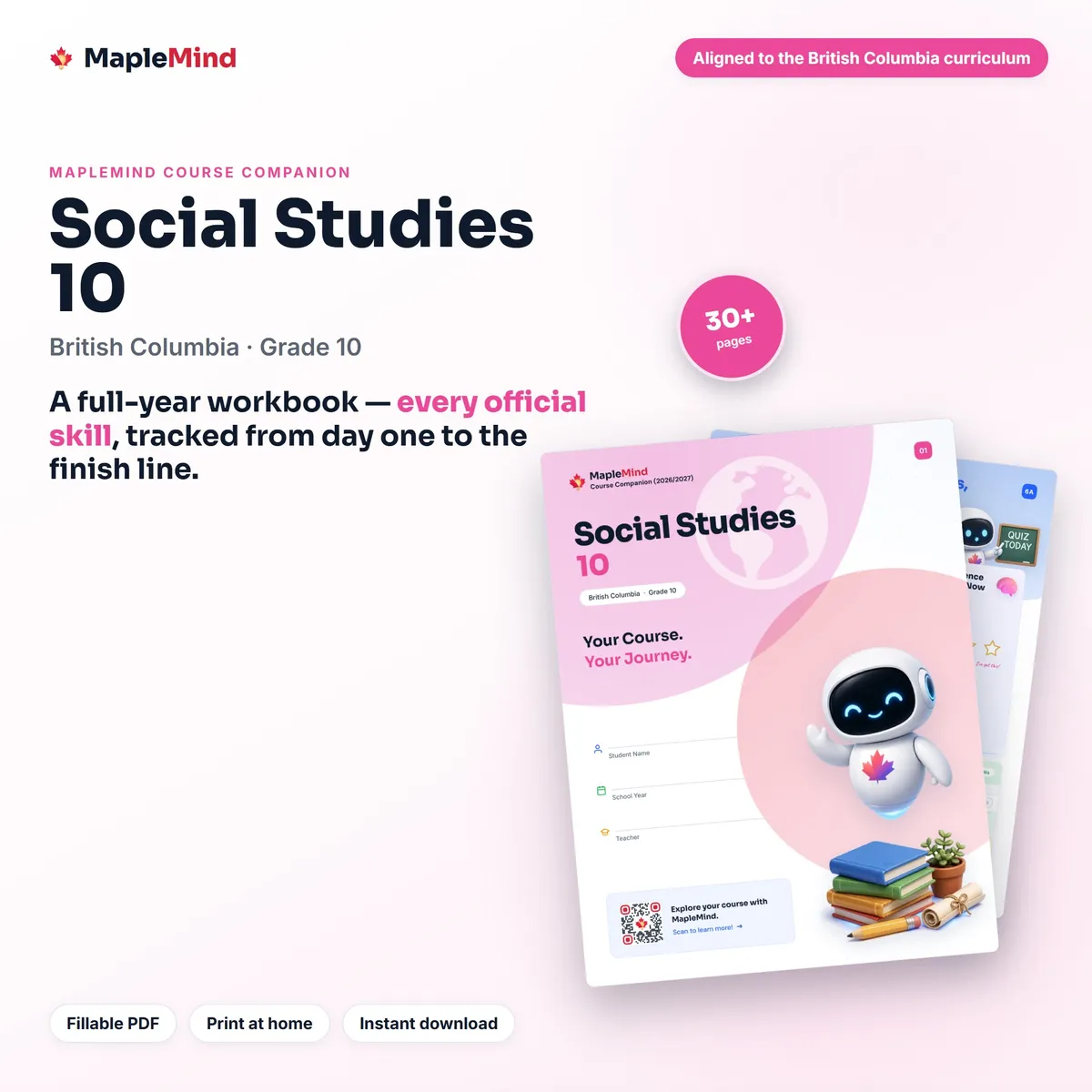 Social Studies 10 Course Companion workbook cover