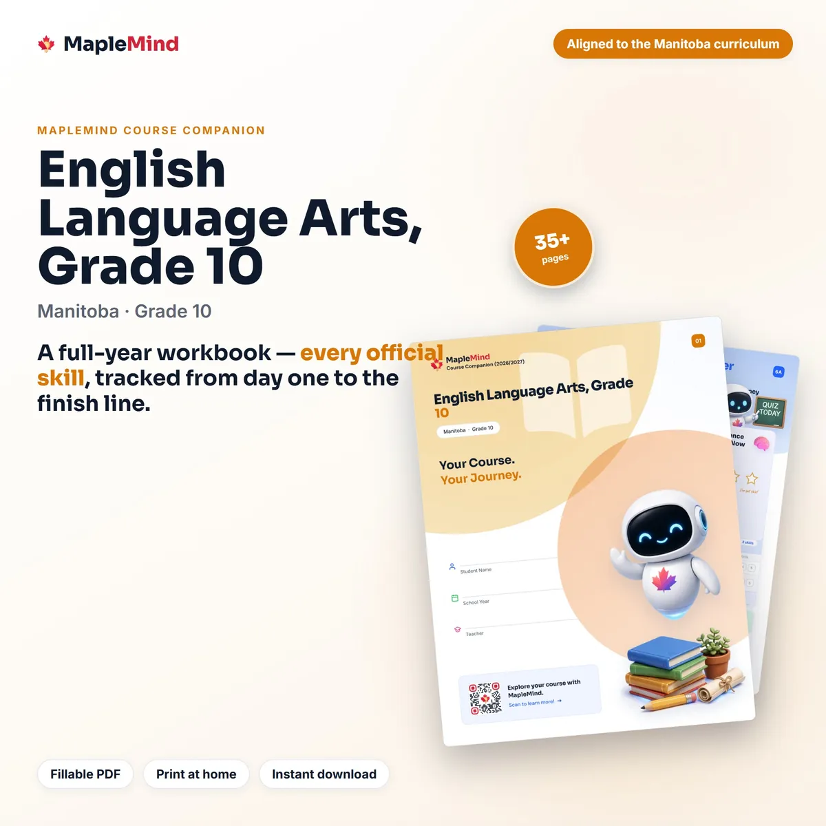 English Language Arts, Grade 10 Course Companion workbook cover