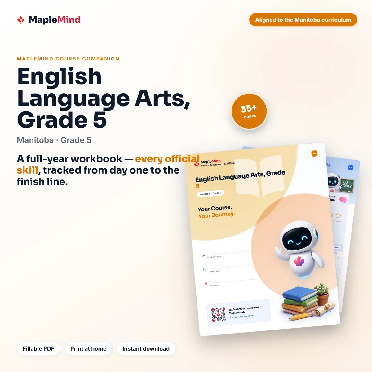 English Language Arts, Grade 5 Course Companion workbook cover