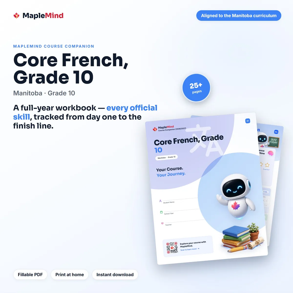 Core French, Grade 10 Course Companion workbook cover
