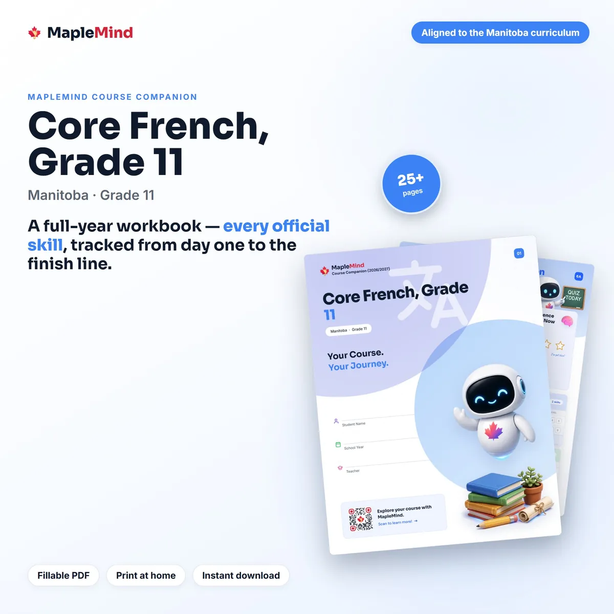 Core French, Grade 11 Course Companion workbook cover