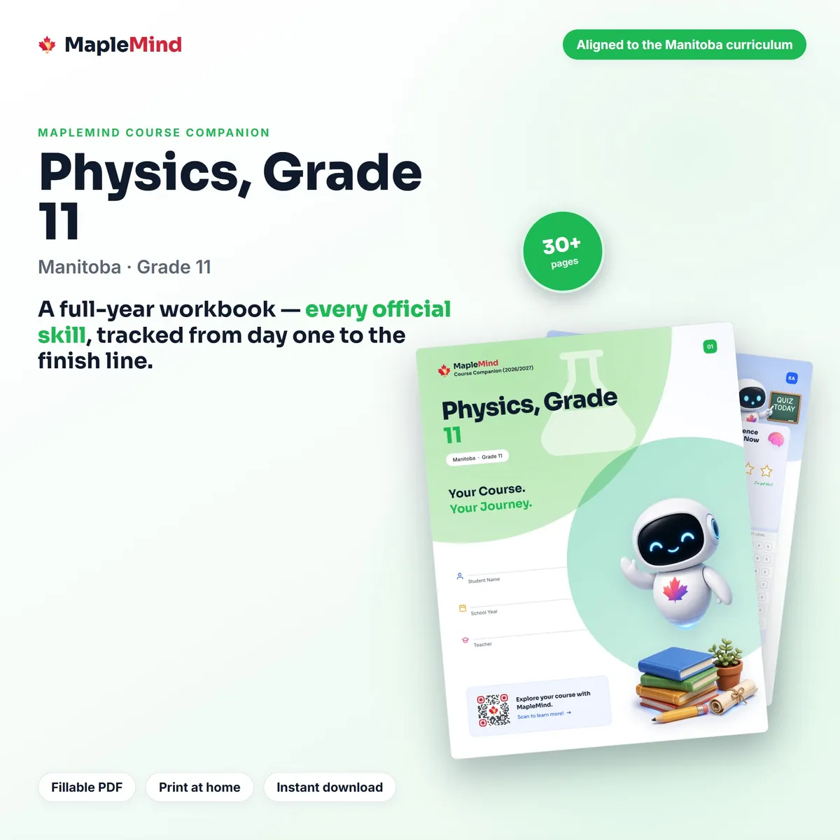 Physics, Grade 11 Course Companion workbook cover