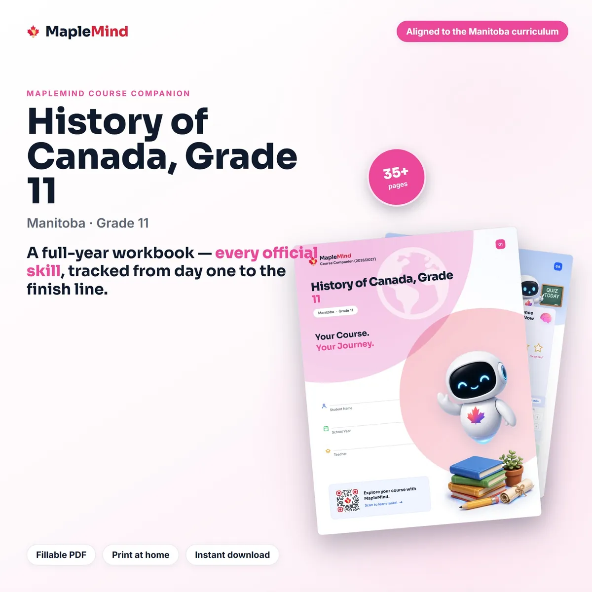 History of Canada, Grade 11 Course Companion workbook cover