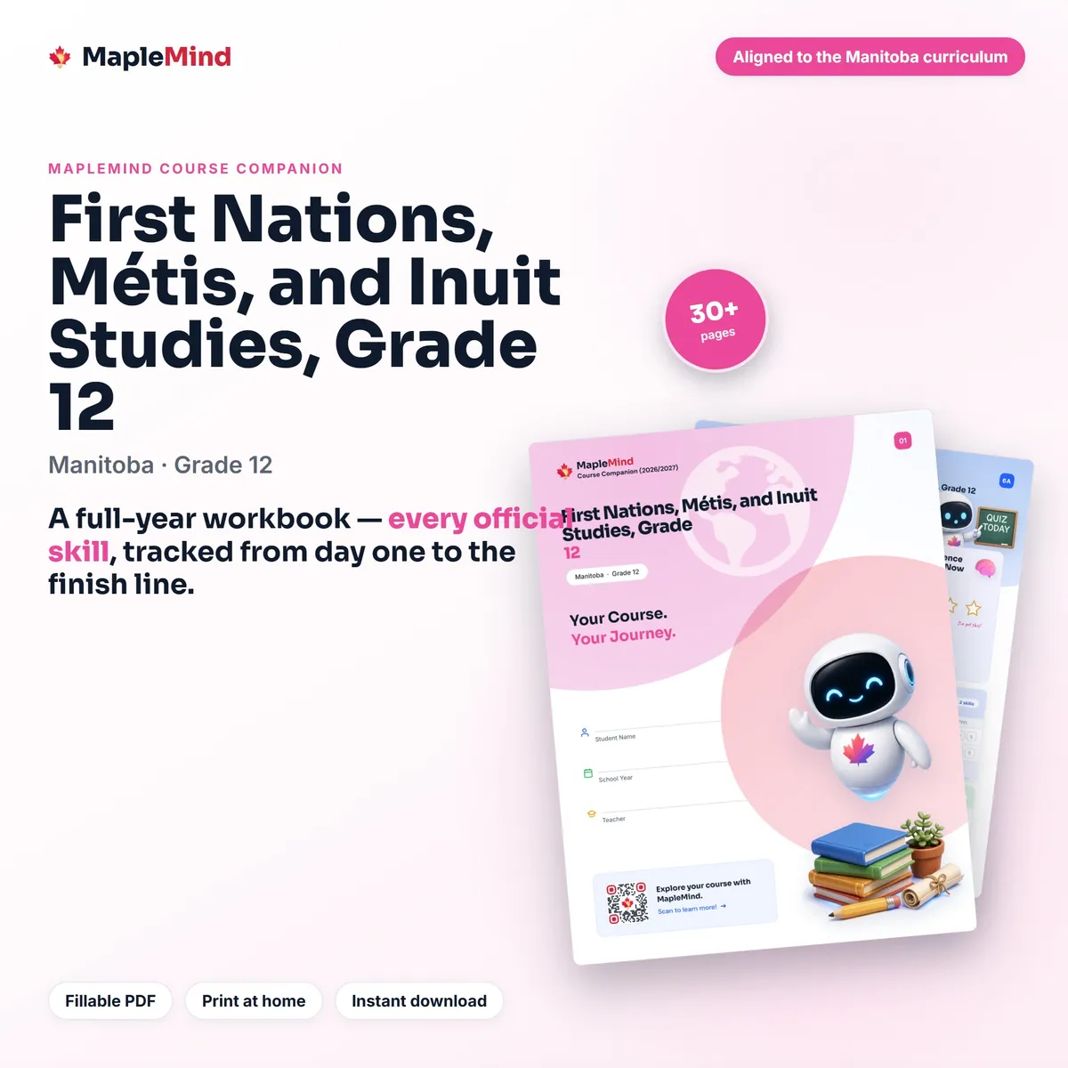 First Nations, Métis, and Inuit Studies, Grade 12 Course Companion workbook cover