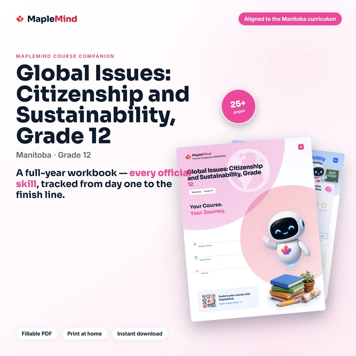 Global Issues: Citizenship and Sustainability, Grade 12 Course Companion workbook cover