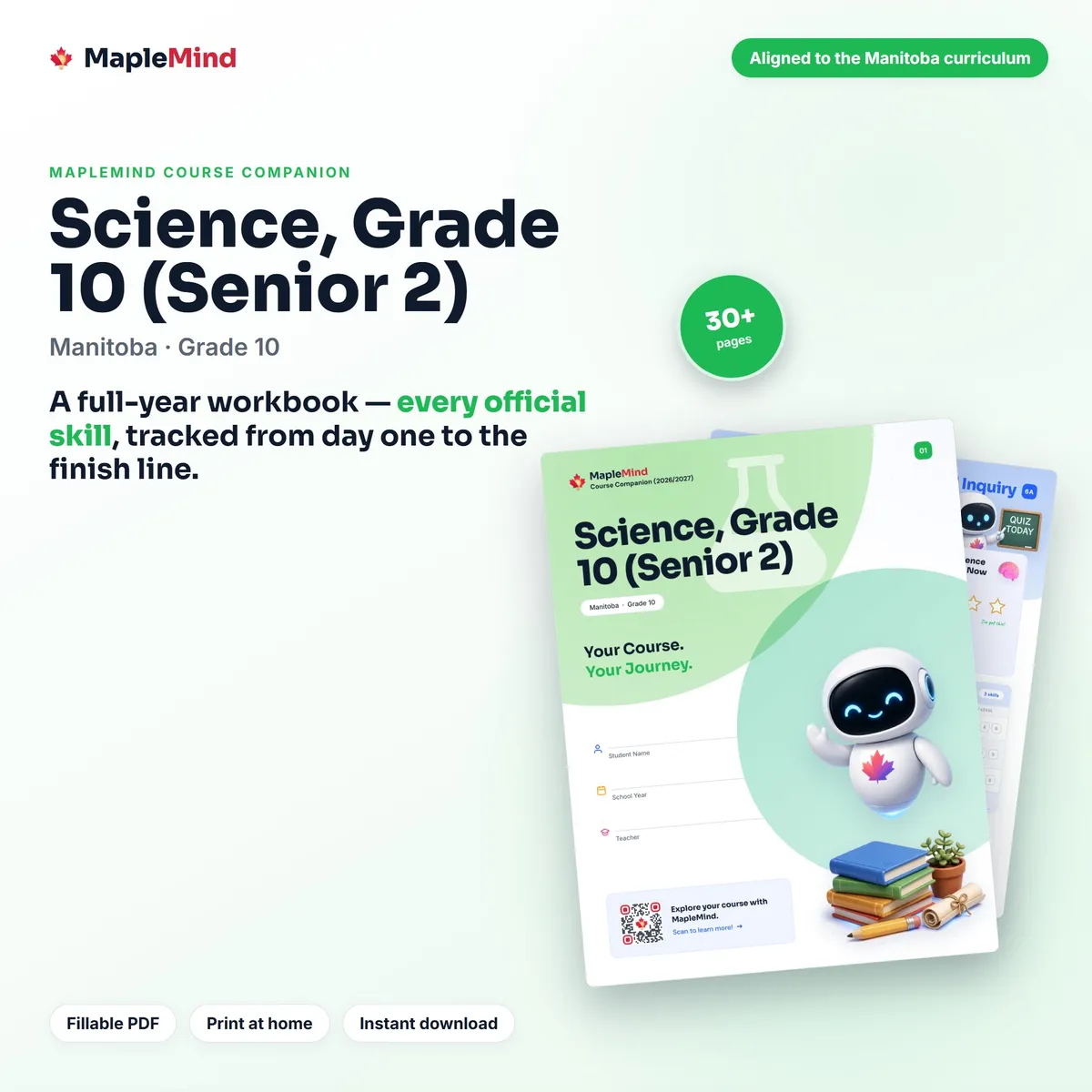 Science, Grade 10 (Senior 2) Course Companion workbook cover