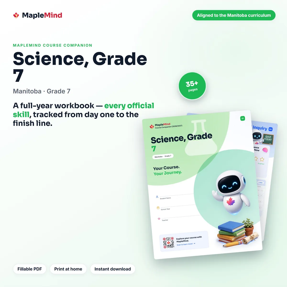 Science, Grade 7 Course Companion workbook cover