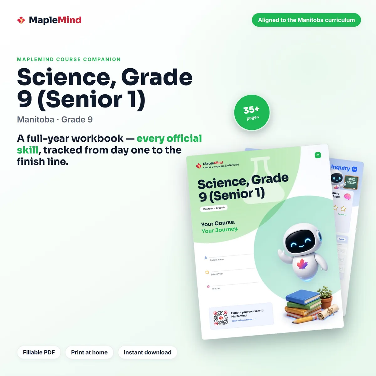 Science, Grade 9 (Senior 1) Course Companion workbook cover