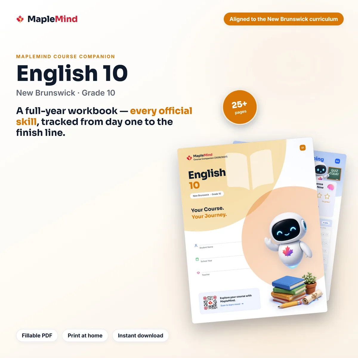 English 10 Course Companion workbook cover