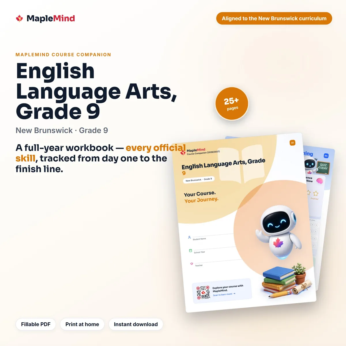 English Language Arts, Grade 9 Course Companion workbook cover