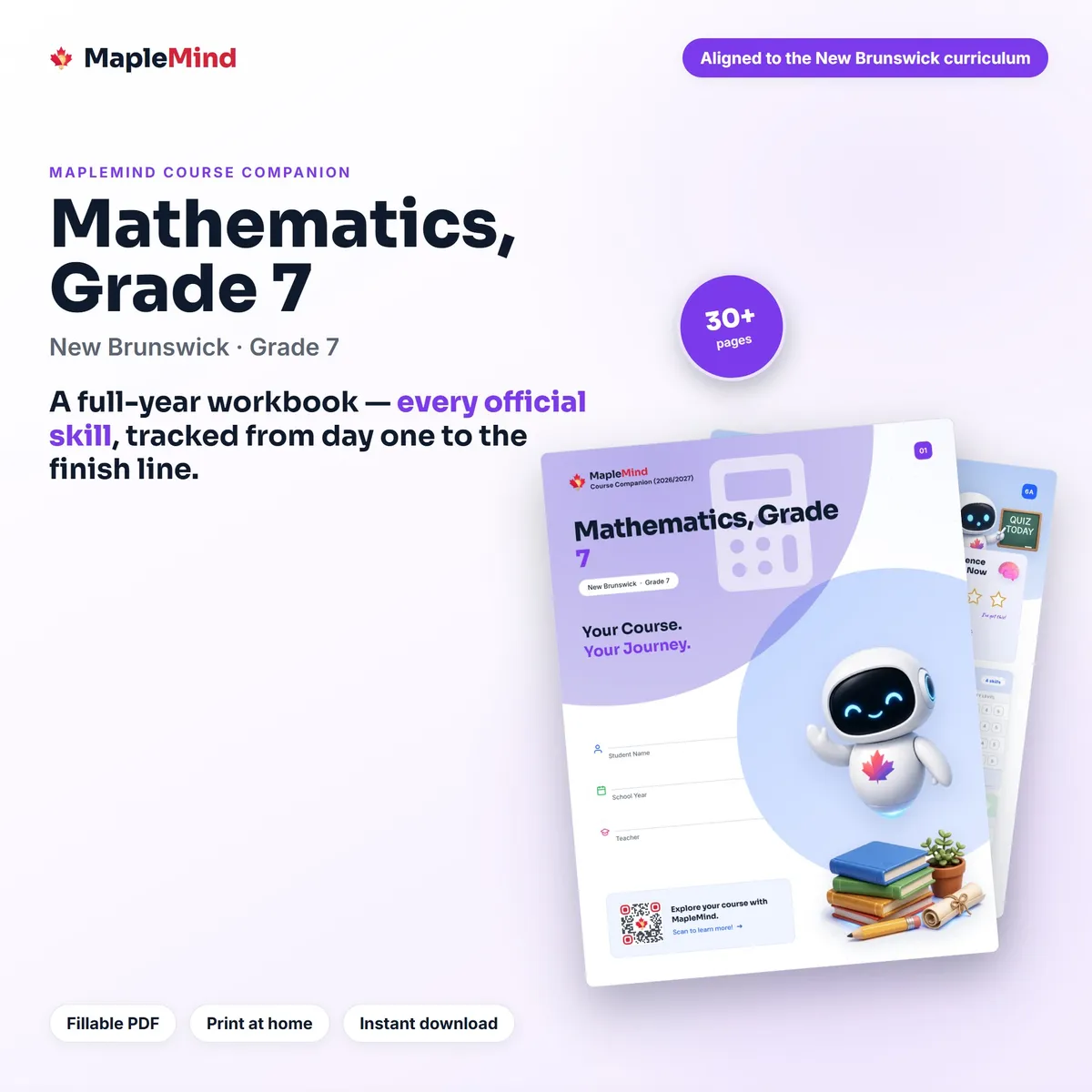 Mathematics, Grade 7 Course Companion workbook cover