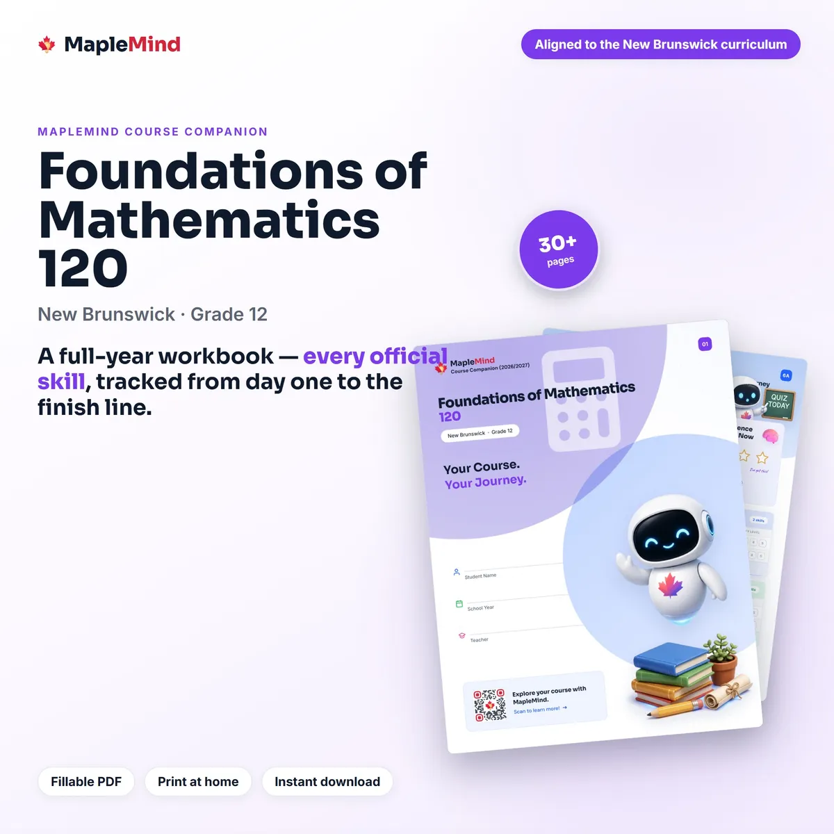 Foundations of Mathematics 120 Course Companion workbook cover