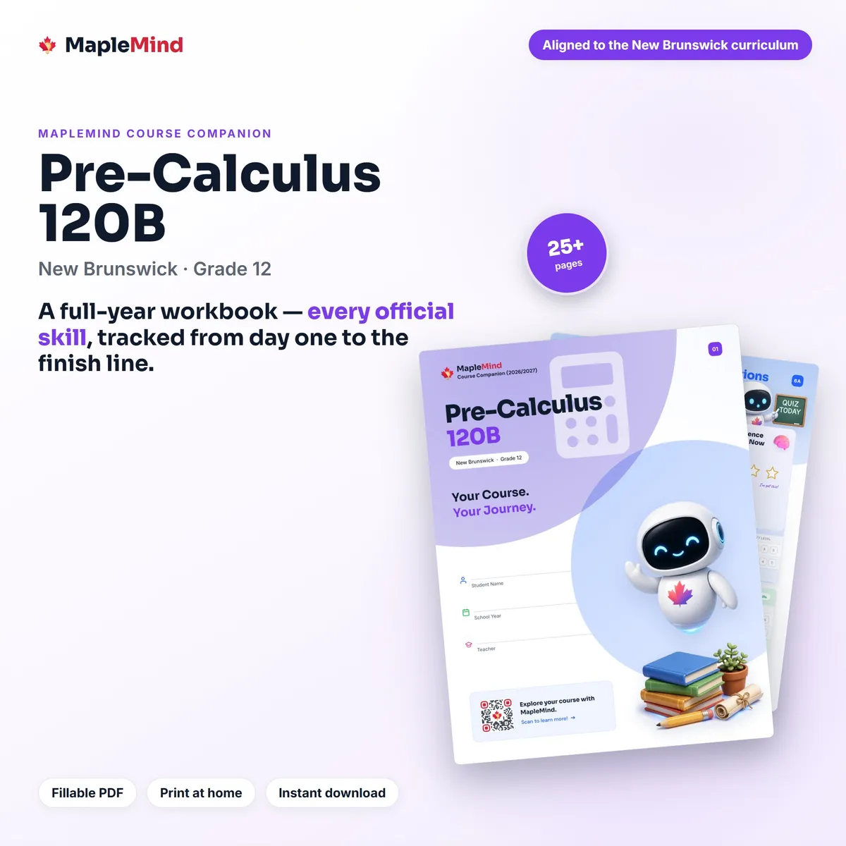Pre-Calculus 120B Course Companion workbook cover