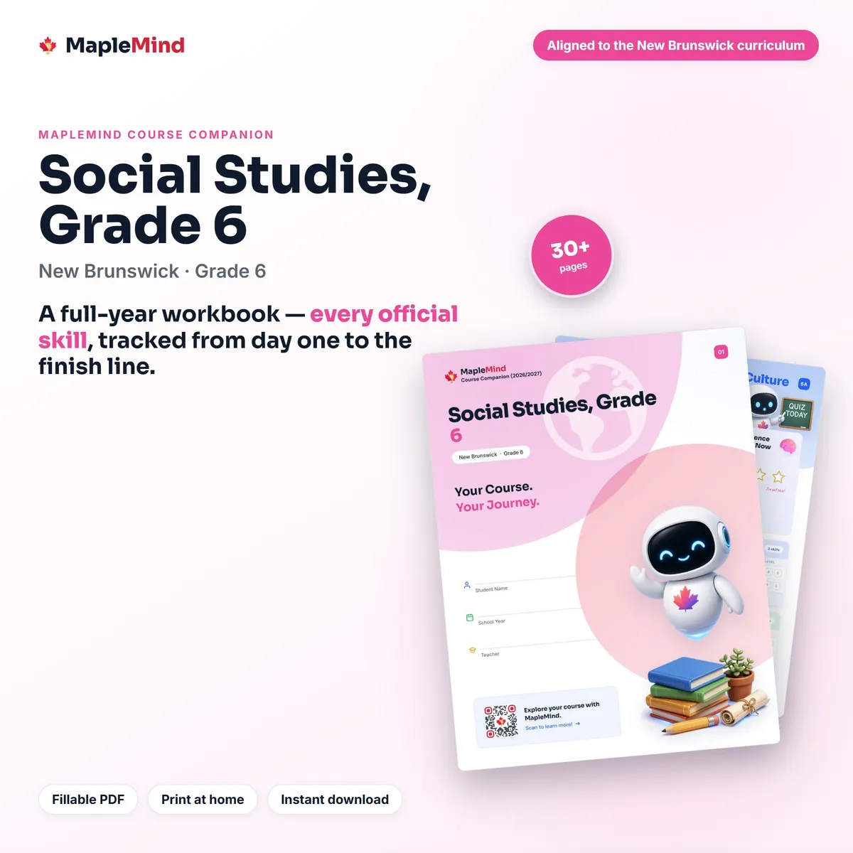 Social Studies, Grade 6 Course Companion workbook cover