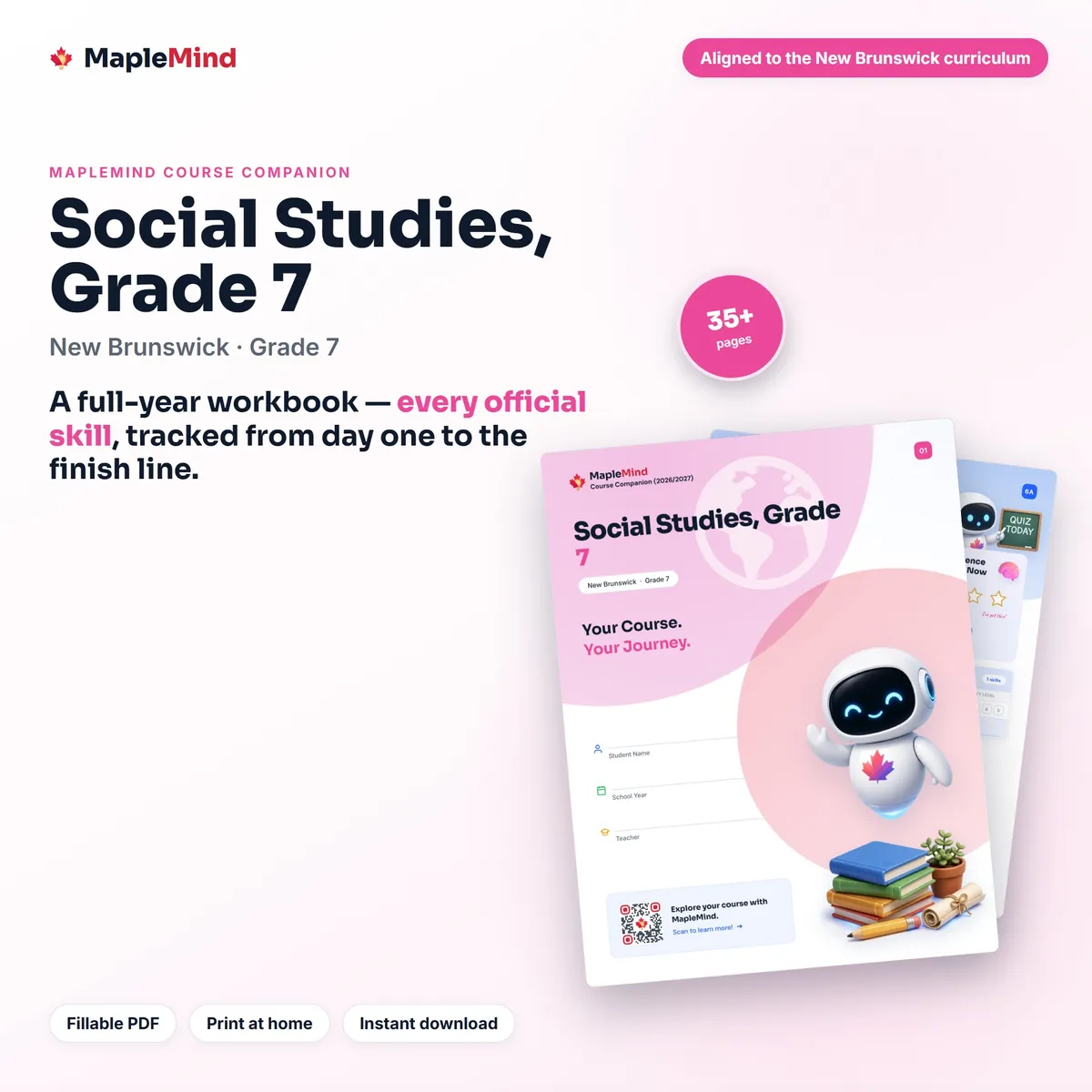 Social Studies, Grade 7 Course Companion workbook cover