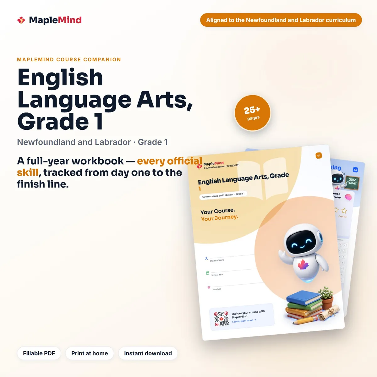 English Language Arts, Grade 1 Course Companion workbook cover