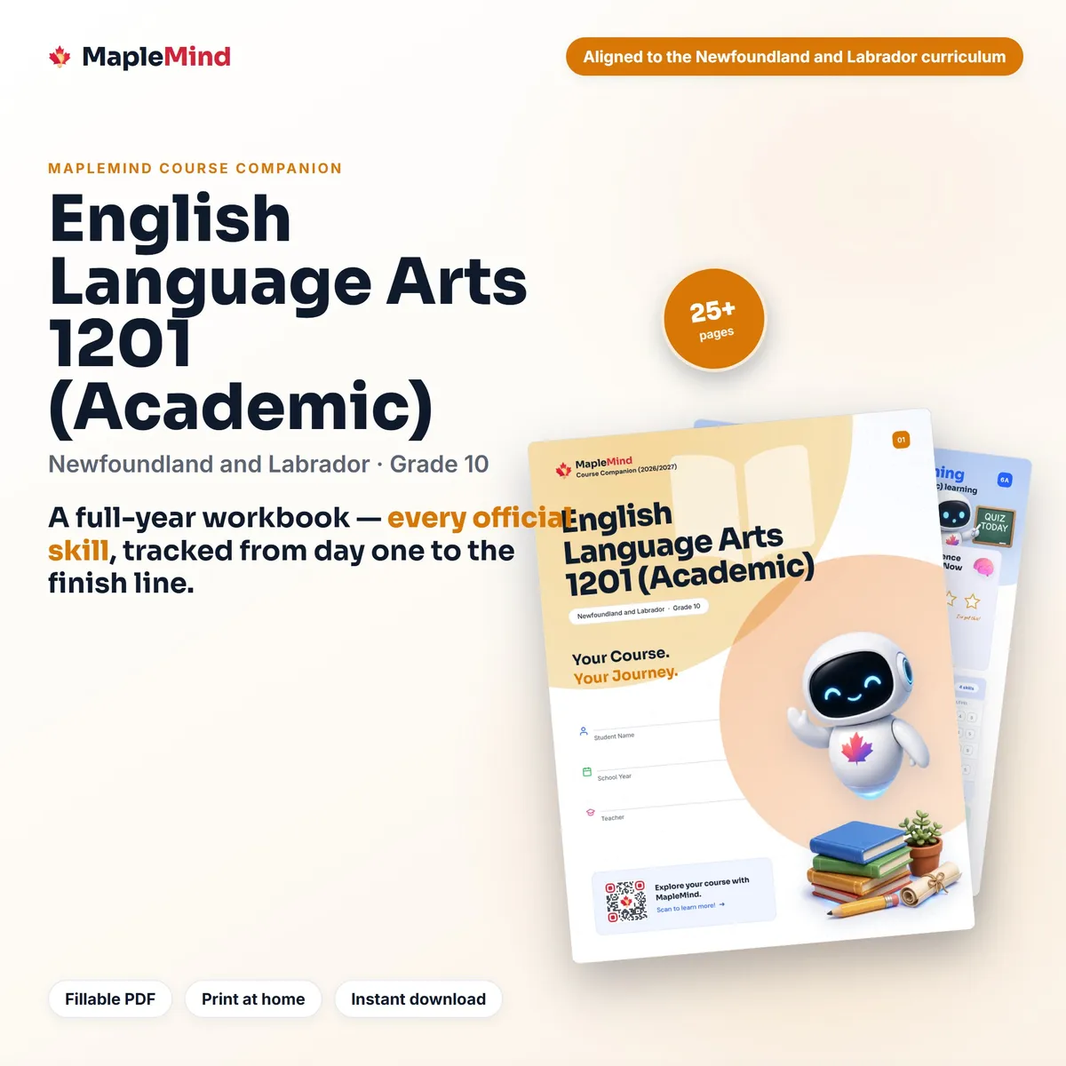 English Language Arts 1201 (Academic) Course Companion workbook cover