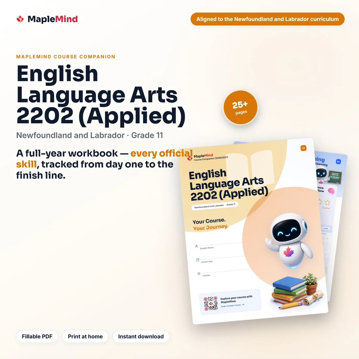 English Language Arts 2202 (Applied) Course Companion workbook cover