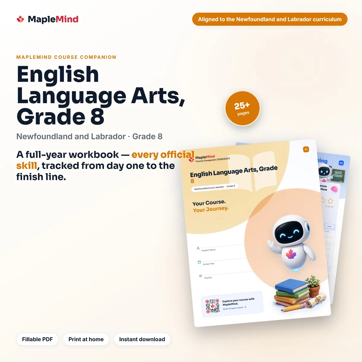 English Language Arts, Grade 8 Course Companion workbook cover