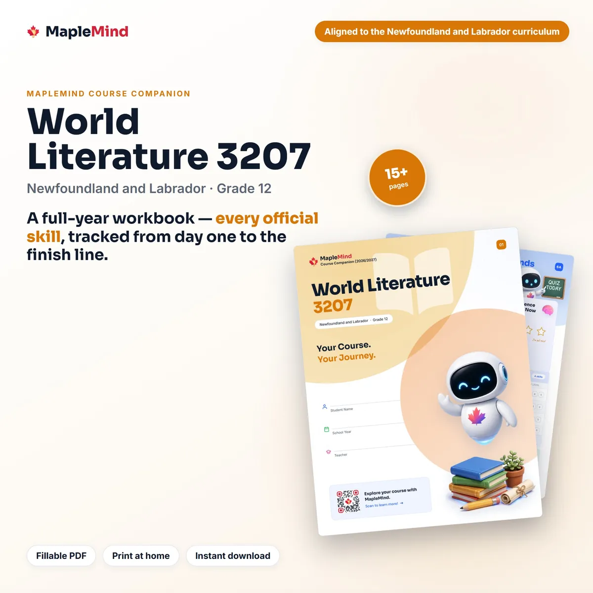 World Literature 3207 Course Companion workbook cover