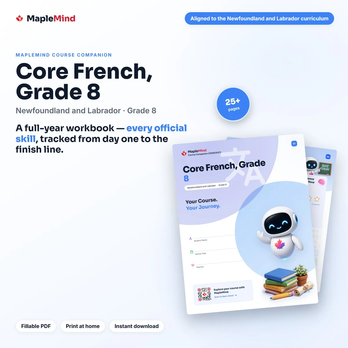 Core French, Grade 8 Course Companion workbook cover