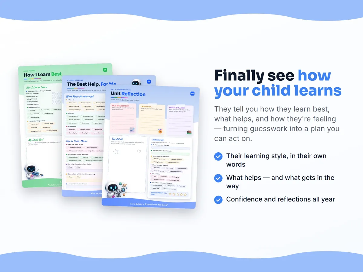 How I learn best — study habits and student reflection pages in the Core French, Grade 8 workbook