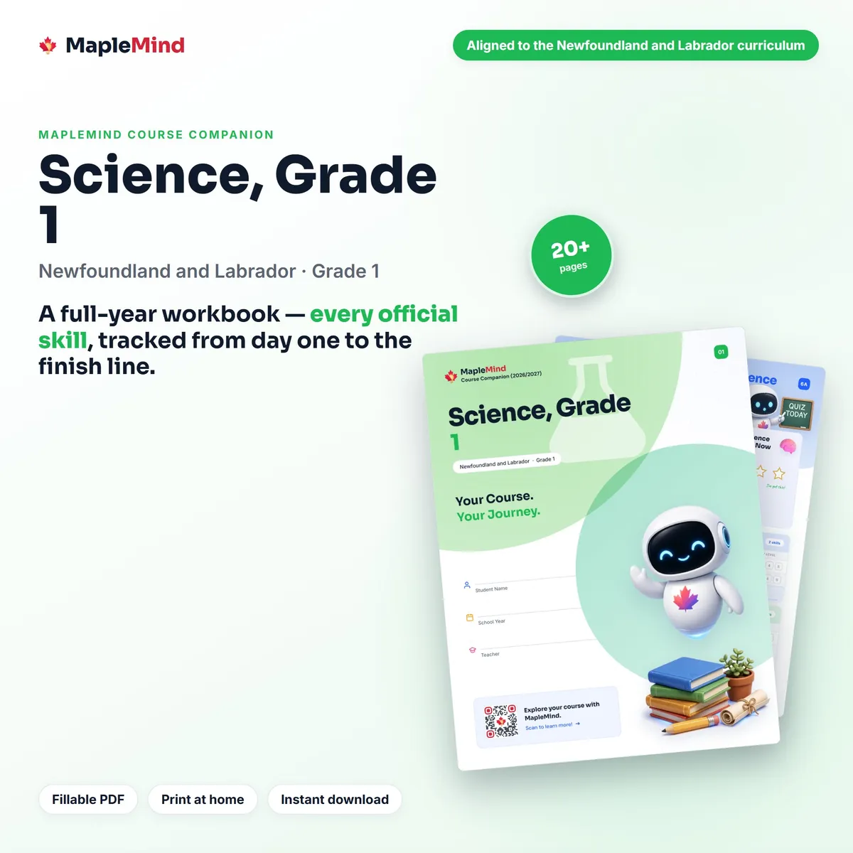 Science, Grade 1 Course Companion workbook cover