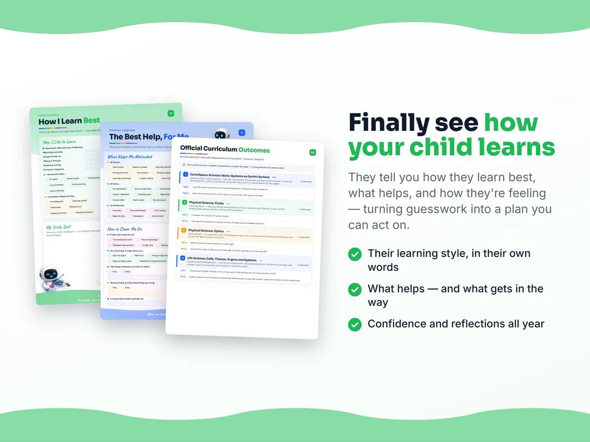How I learn best — study habits and student reflection pages in the Science, Grade 8 workbook