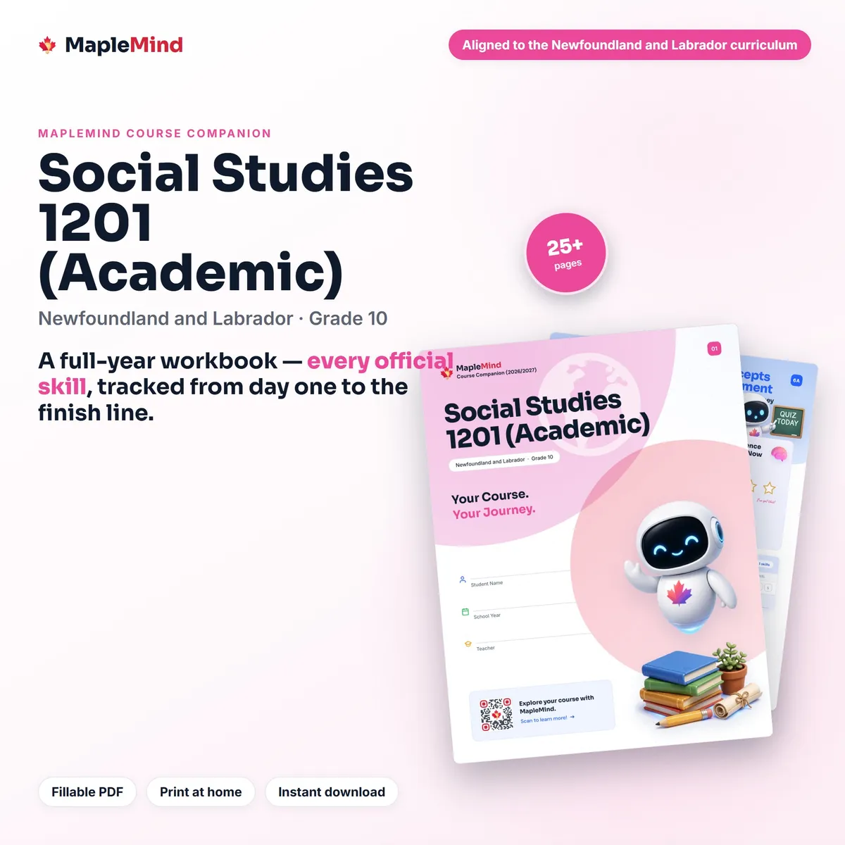 Social Studies 1201 (Academic) Course Companion workbook cover
