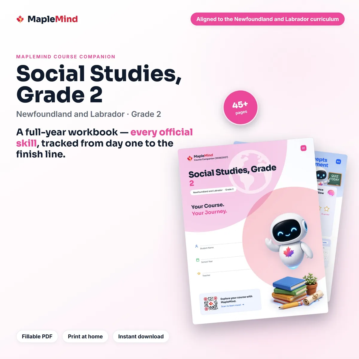 Social Studies, Grade 2 Course Companion workbook cover