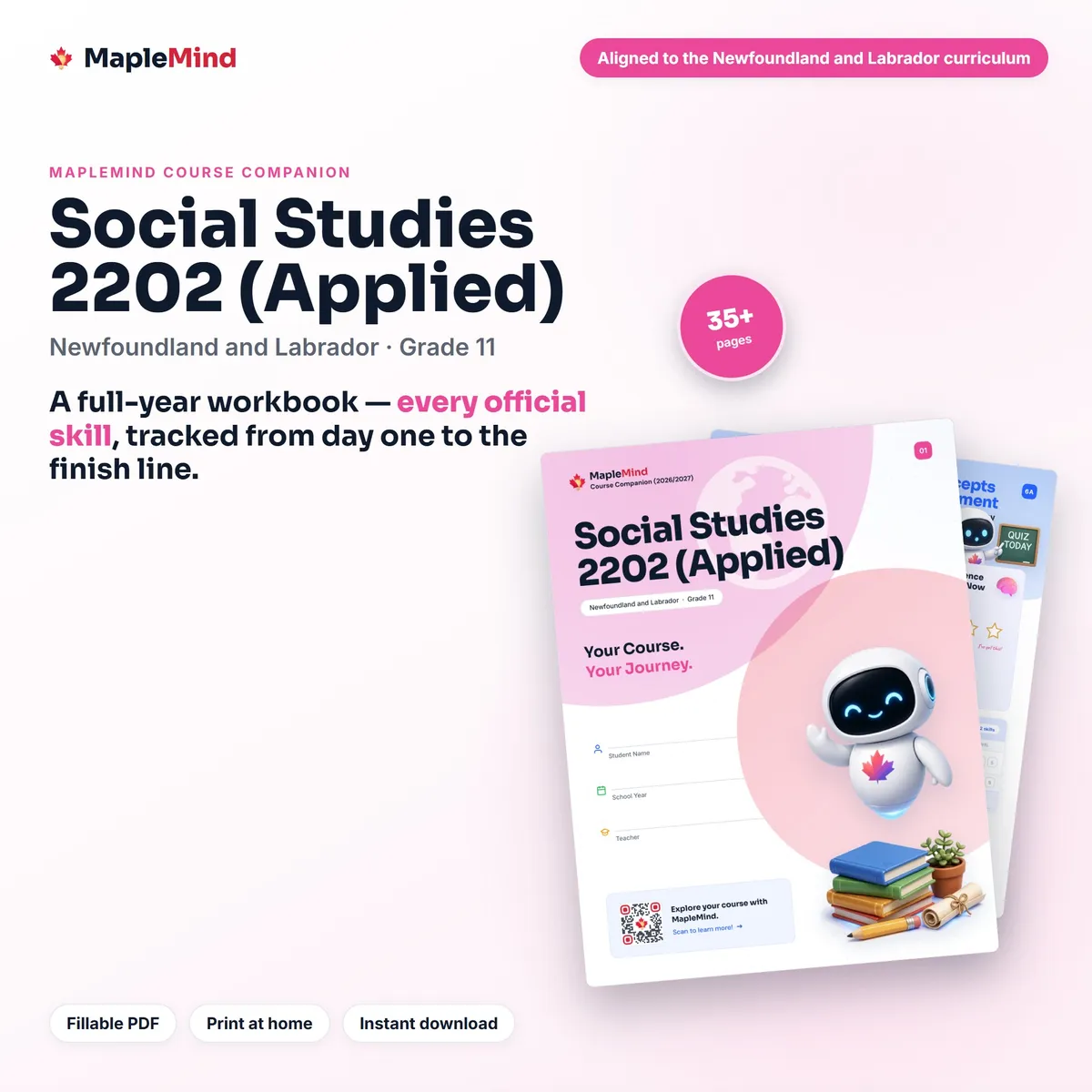 Social Studies 2202 (Applied) Course Companion workbook cover