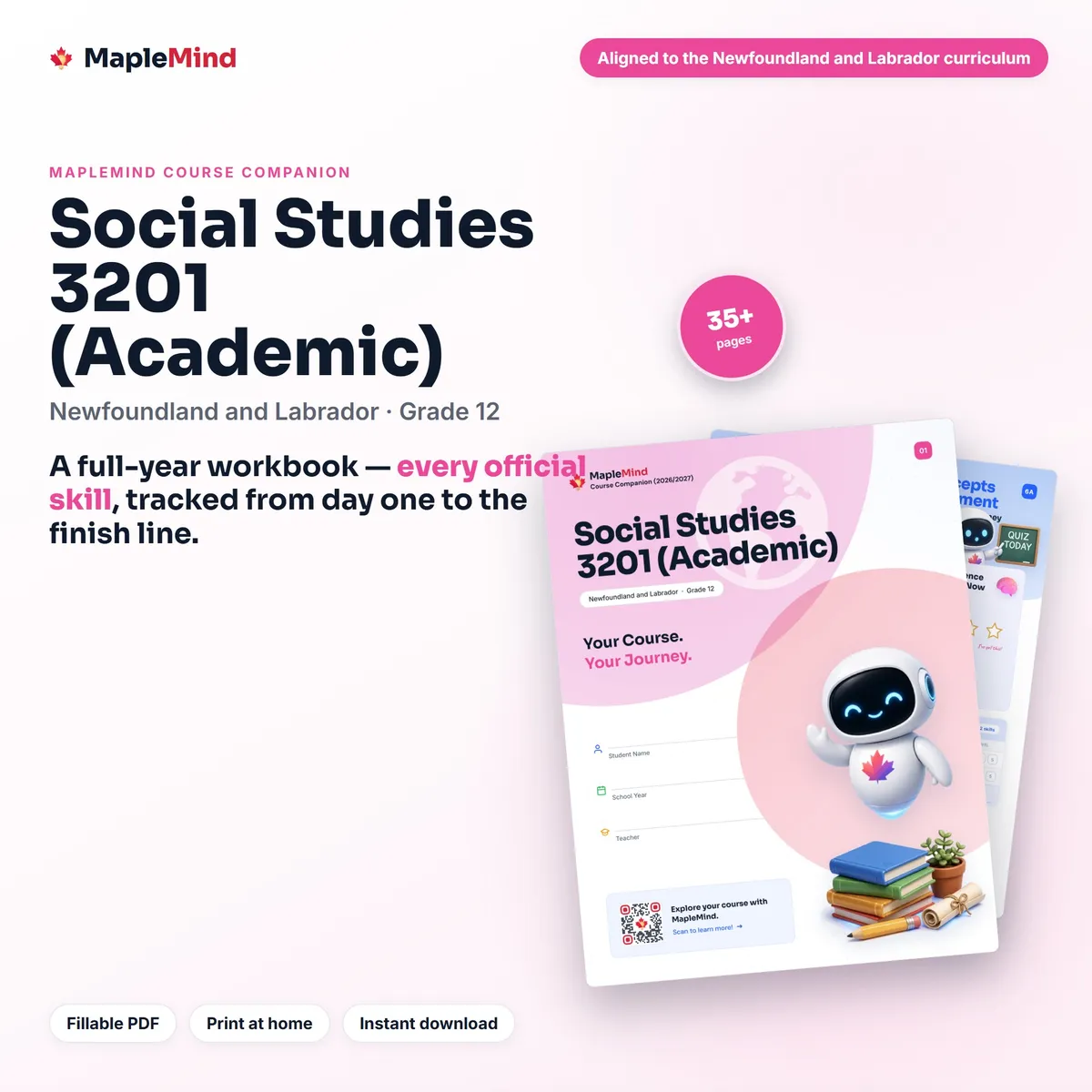 Social Studies 3201 (Academic) Course Companion workbook cover