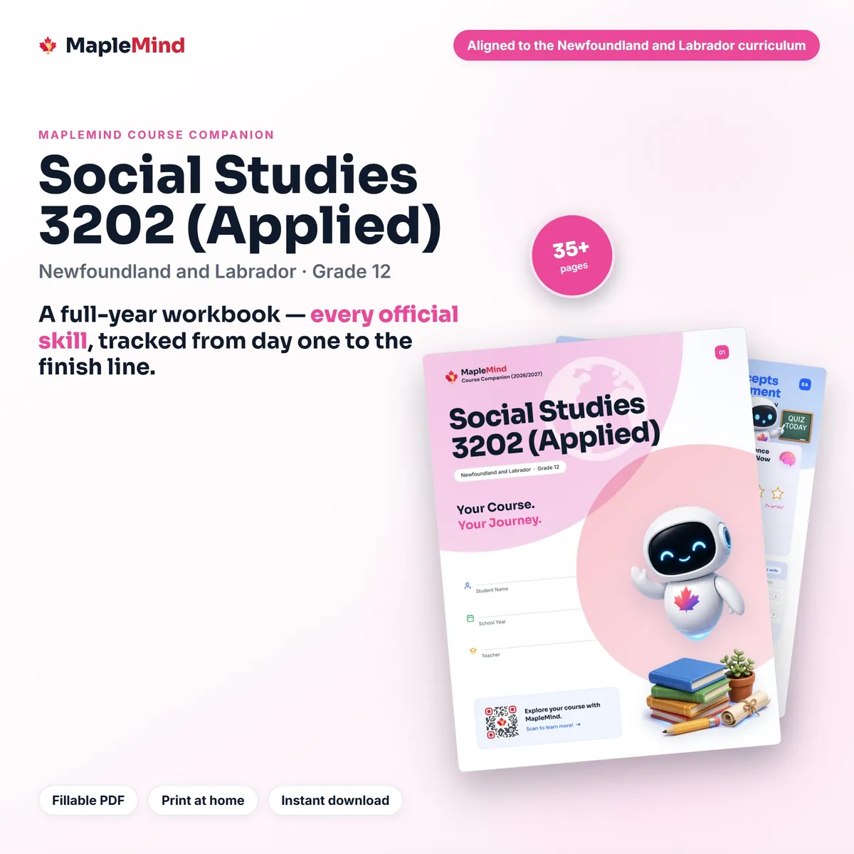 Social Studies 3202 (Applied) Course Companion workbook cover