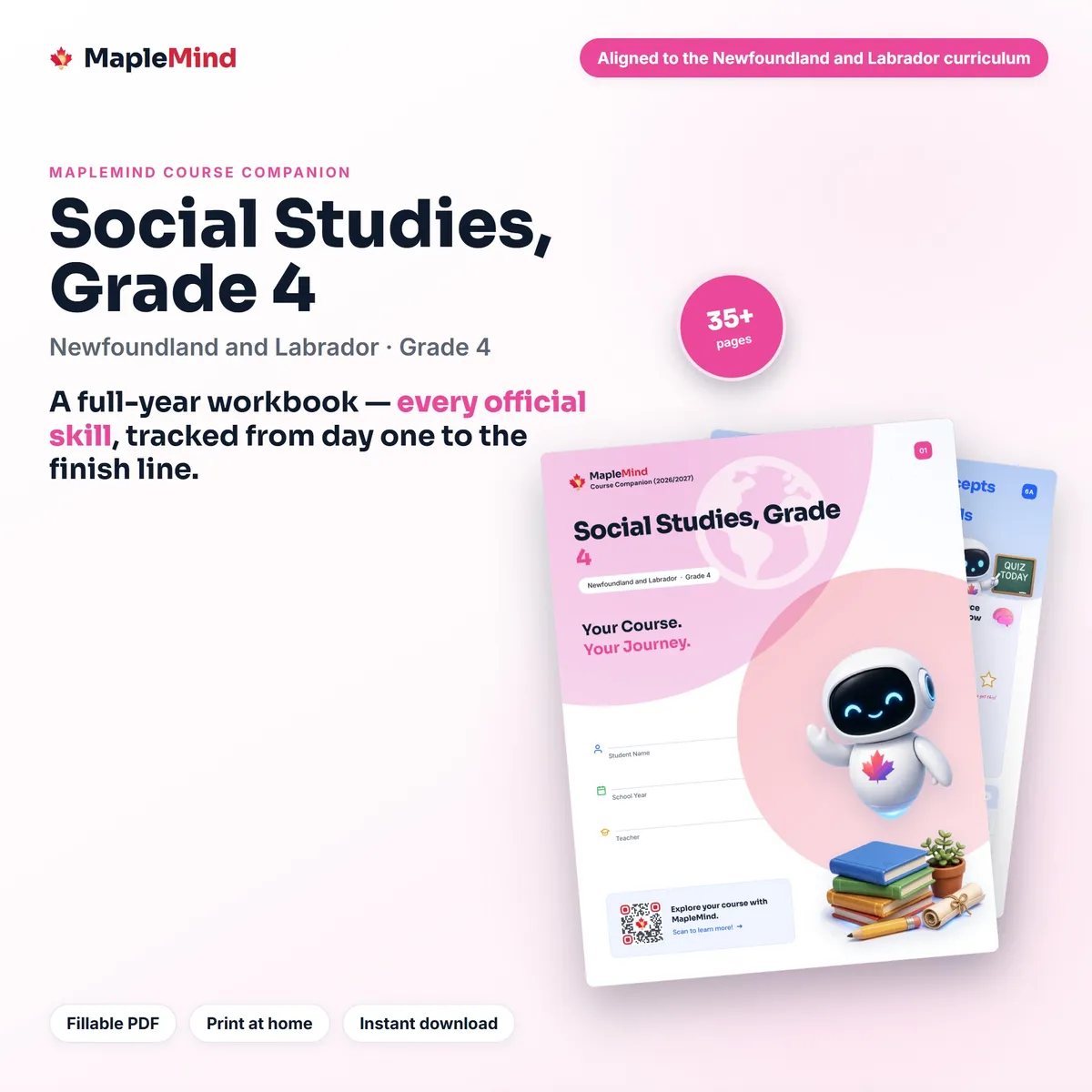 Social Studies, Grade 4 Course Companion workbook cover