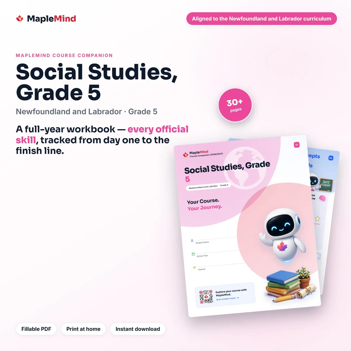 Social Studies, Grade 5 Course Companion workbook cover