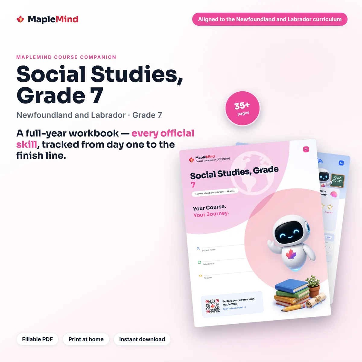 Social Studies, Grade 7 Course Companion workbook cover