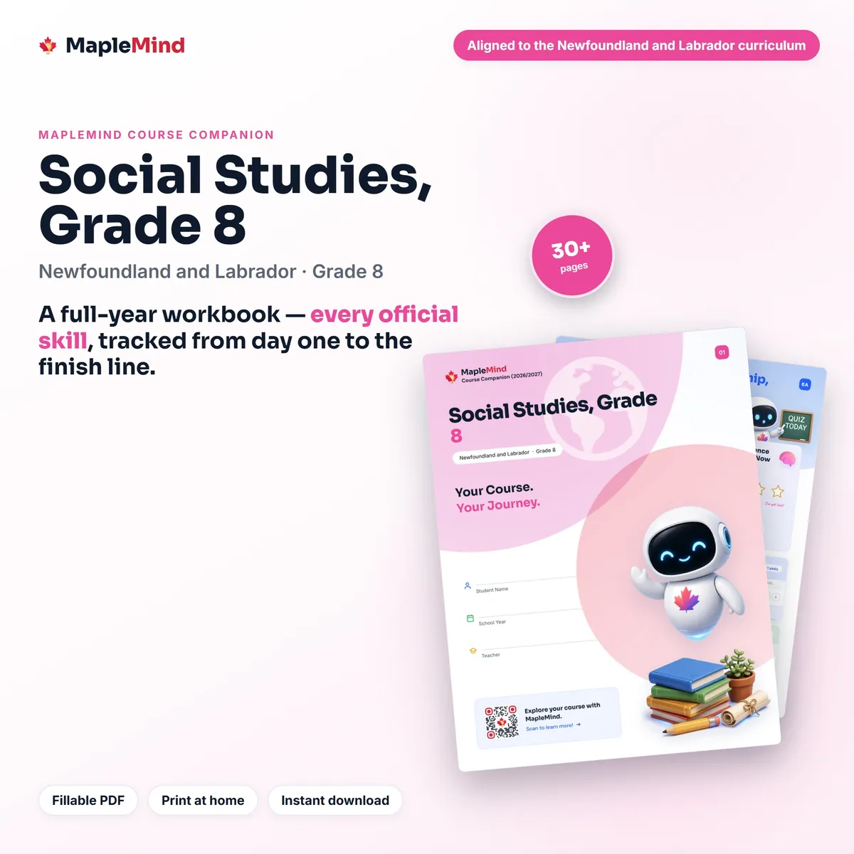 Social Studies, Grade 8 Course Companion workbook cover