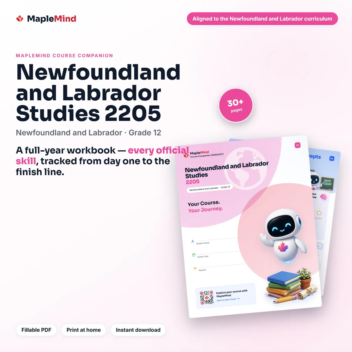 Newfoundland and Labrador Studies 2205 Course Companion workbook cover