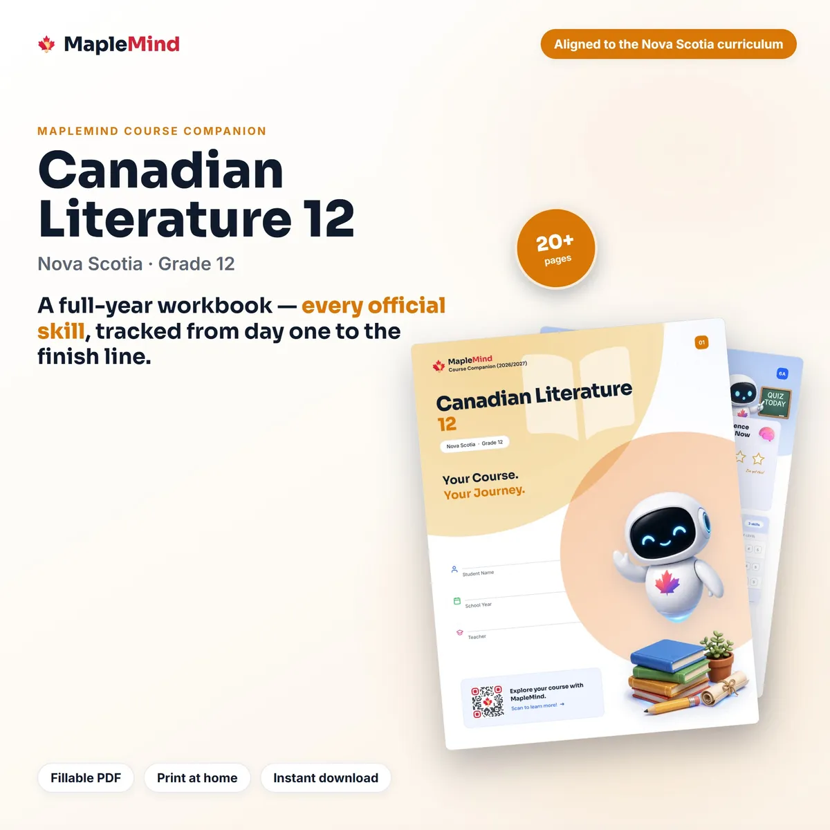 Canadian Literature 12 Course Companion workbook cover