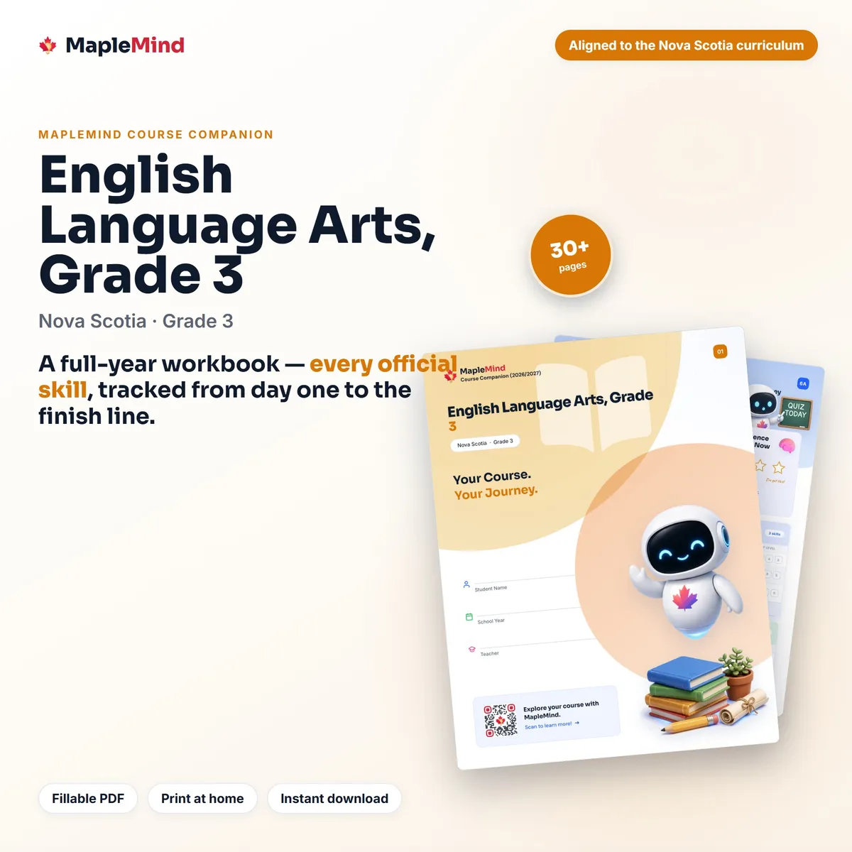 English Language Arts, Grade 3 Course Companion workbook cover