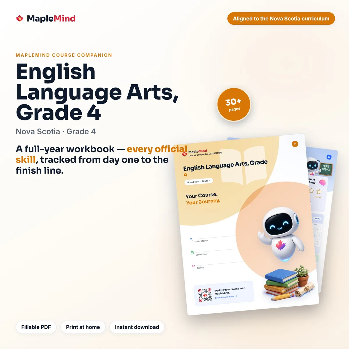 English Language Arts, Grade 4 Course Companion workbook cover