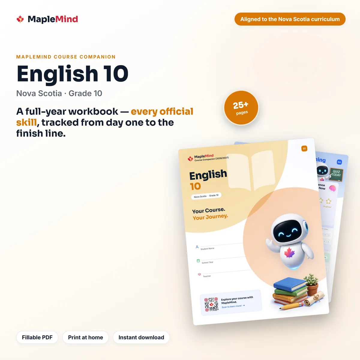 English 10 Course Companion workbook cover